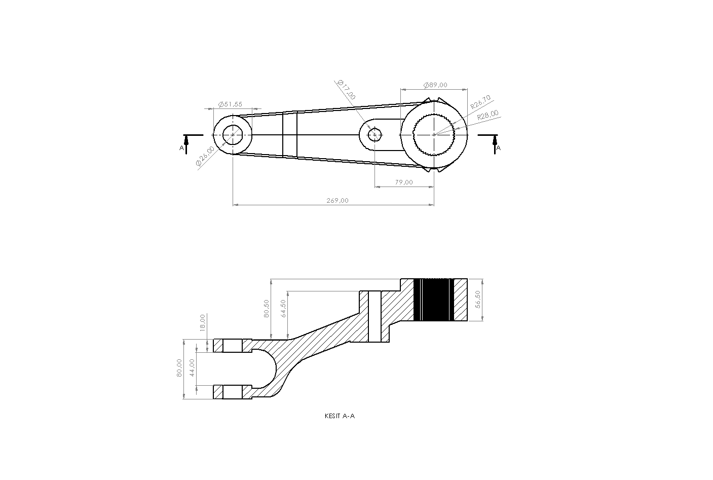 MF 165/285/3075/3105 HİDROLİK KALDIRMA KOLU
