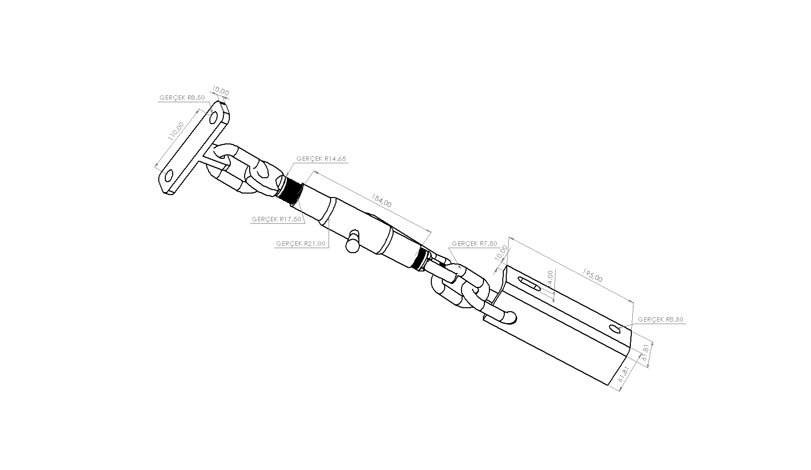 MF135 BORULU GERGİ MEKANİZMASI (30mm)