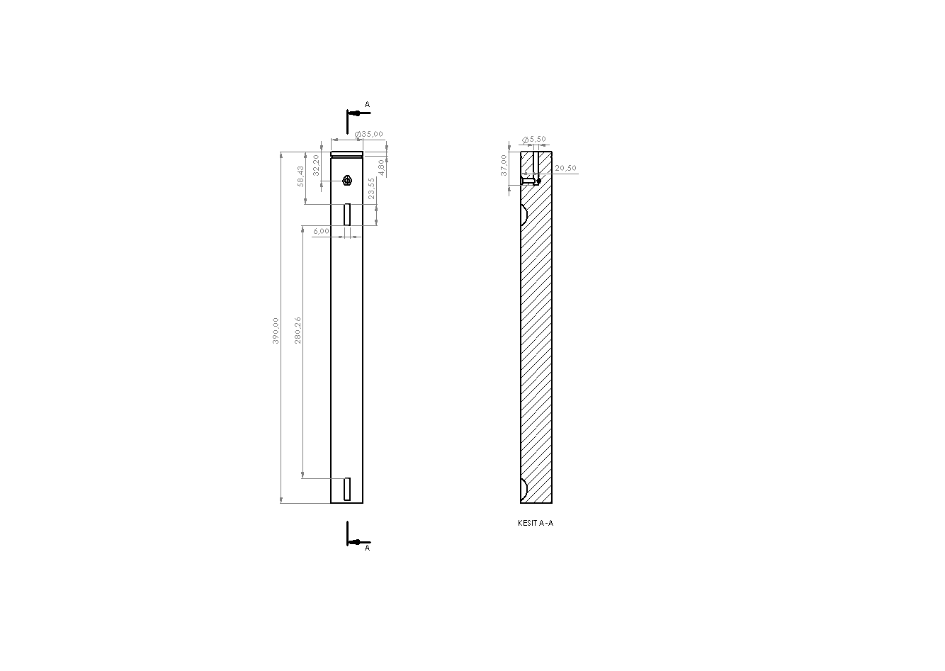 MF135/165 FREN PEDAL MİLİ E.M
