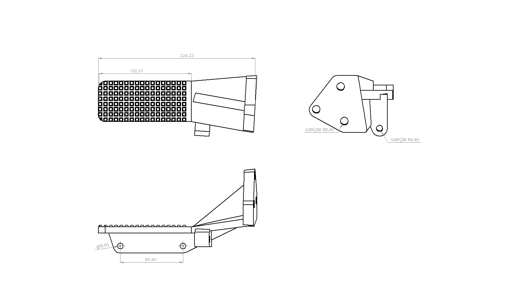 MF265/285 AYAK BASACAK DESTEĞİ ÖN (SOL)
